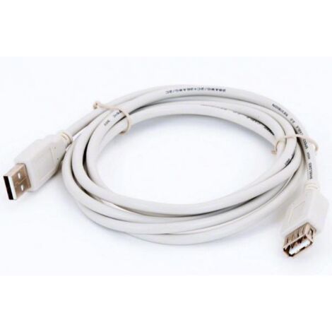 S-Conn USB 2.0 1.8m - Cavo USB (1.8m, USBUSB A, USB A, 2.0, connettore maschio/femmina, grigio)