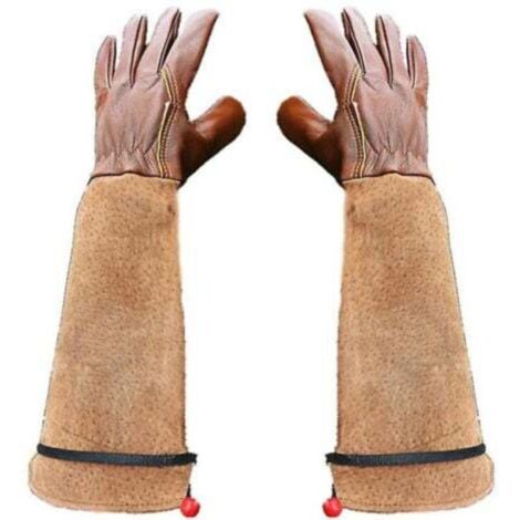 (S) Gants de jardinage 1 paire, gants anti-épines de taille de rose, gants en peau de mouton en peau de porc Gants floraux