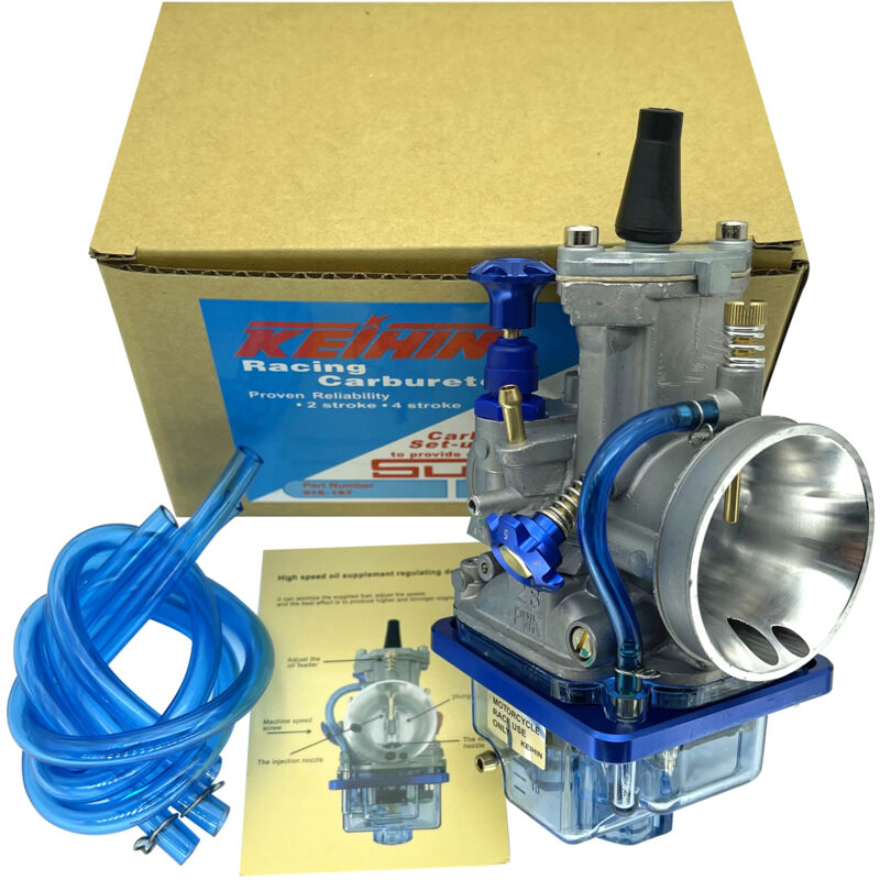 S-giant - Carburateur pour moto - pwk sudco - pwk 28 mm - Couvercle transparent bleu.