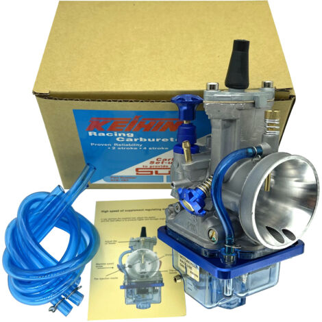 S-giant Carburateur pour moto - PWK SUDCO - PWK 28 mm - Couvercle transparent bleu.