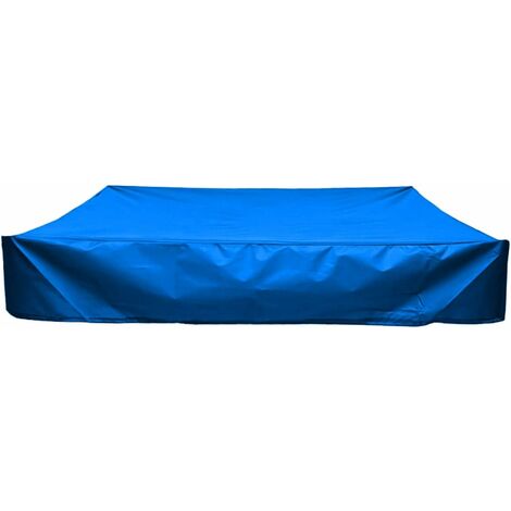 Housse De Bac à Sable Impermeable 150x150 Cm Noire - Tissu Oxford Avec Cordon De Serrage - Protection Anti-Poussière