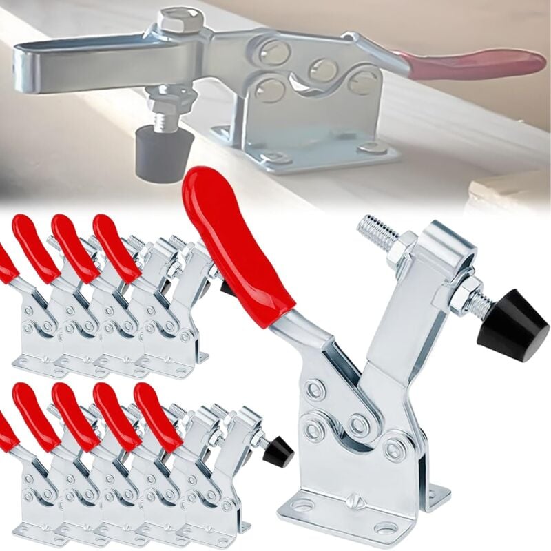 GH-201-B Lot de 10 sauterelles de menuisier,tendeurs de genou à dégagement rapide horizontal réglable pour utilisation de la machine, travail du