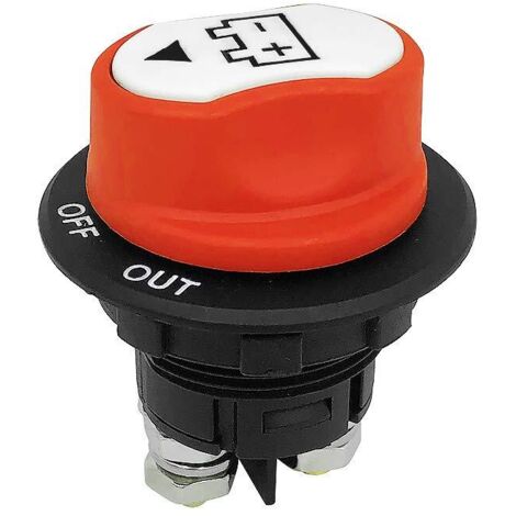 S-giant Interrupteur de Batterie Interrupteur Isolateur de Batterie 12-24V 200A On-Off Power Kill Battery Disconnect Switch Main Power Switch Waterproof for Boat Motorcycle Yacht Car Bus RV UTV Vehicl