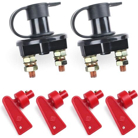 S-giant Interrupteur de batterie Interrupteur principal Isolateur Interrupteur de coupure Interrupteur d'alimentation principal Interrupteur à os avec deux clés amovibles 6 V 12 V 24 V Etanche 200/100