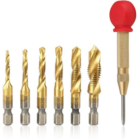 S-GIANT Jeu de 7 forets à métaux en acier HSS Convient pour toutes les perceuses courantes
