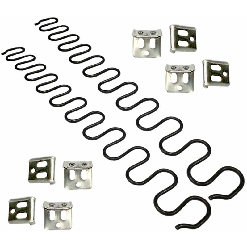 Lot de 2 ressorts de rechange pour canapé de 70cm avec 8 clips en forme de s, 1kit de réparation de ressorts de canapé de diamètre 4,0 pour siège de