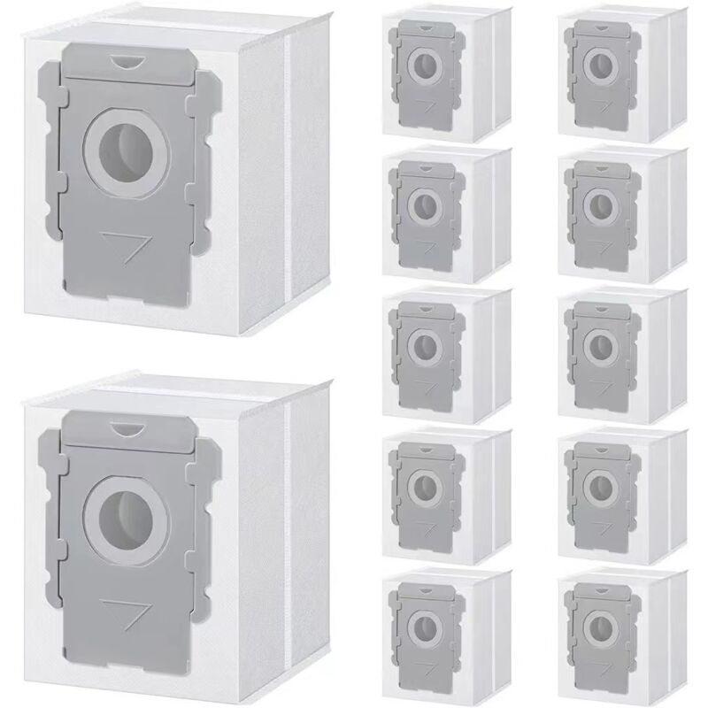 Sac à poussière compatible avec le robot aspirateur iRobot i7+ (12 pièces) - Sac à poussière en non-tissé pour les robots aspirateurs i3/S9 .