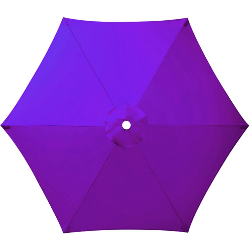 Toile de Remplacement pour Parasol 6 Branches, Parasol de Jardin Anti-UV et Imperméable, Remplacement de Toile de Parasol( Violet,270CM) - S-giant