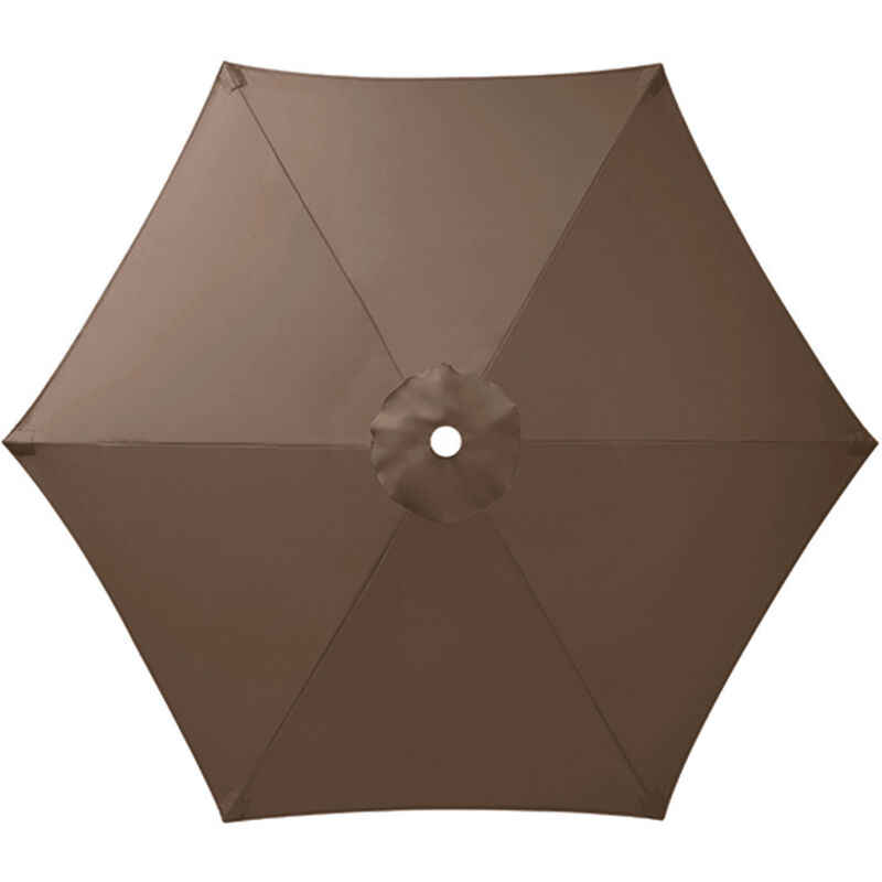 S-giant - Toile de Remplacement pour Parasol 6 Branches, Parasol de Jardin Anti-UV et Imperméable, Remplacement de Toile de Parasol( Taupe