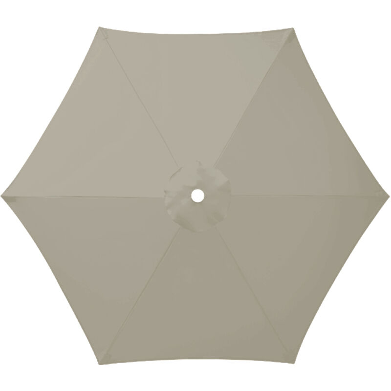 S-giant - Toile de Remplacement pour Parasol 6 Branches, Parasol de Jardin Anti-UV et Imperméable, Remplacement de Toile de Parasol( Taupe,250CM)