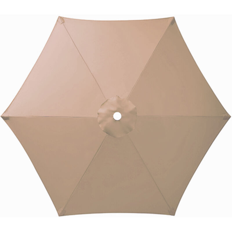 Toile de Remplacement pour Parasol 6 Branches, Parasol de Jardin Anti-UV et Imperméable, Remplacement de Toile de Parasol( Champagne,270CM) - S-giant