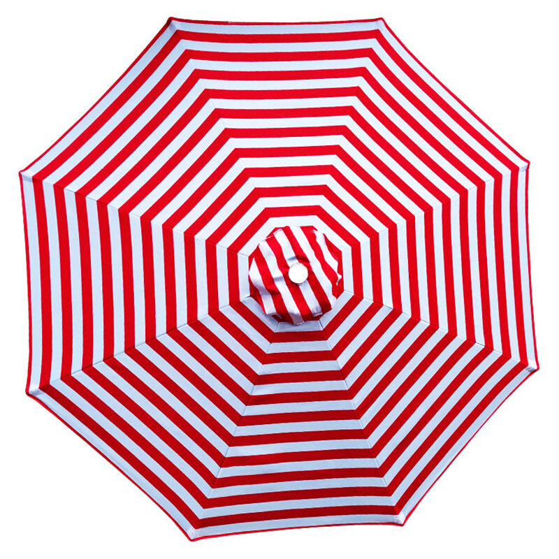 S-giant - Toile de Remplacement pour Parasol 6 Branches, Parasol de Jardin Anti-UV et Imperméable, Remplacement de Toile de Parasol( Rayures rouges