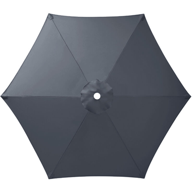 S-giant - Toile de Remplacement pour Parasol 6 Branches, Parasol de Jardin Anti-UV et Imperméable, Remplacement de Toile de Parasol( Gris,300CM)