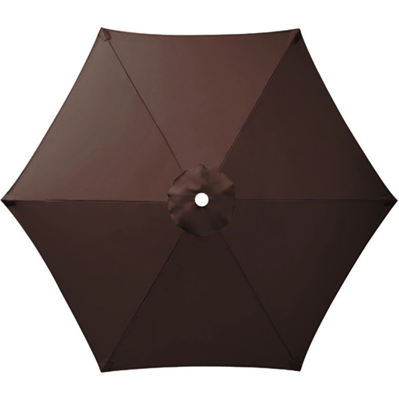 S-giant Toile de Remplacement pour Parasol 6 Branches, Parasol de Jardin Anti-UV et Imperméable, Remplacement de Toile de Parasol( Marron,230CM)
