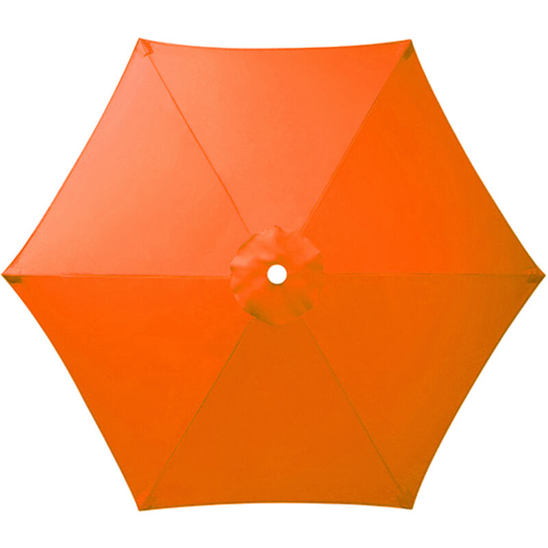 S-giant - Toile de Remplacement pour Parasol 6 Branches, Parasol de Jardin Anti-UV et Imperméable, Remplacement de Toile de Parasol( Orange,250CM)