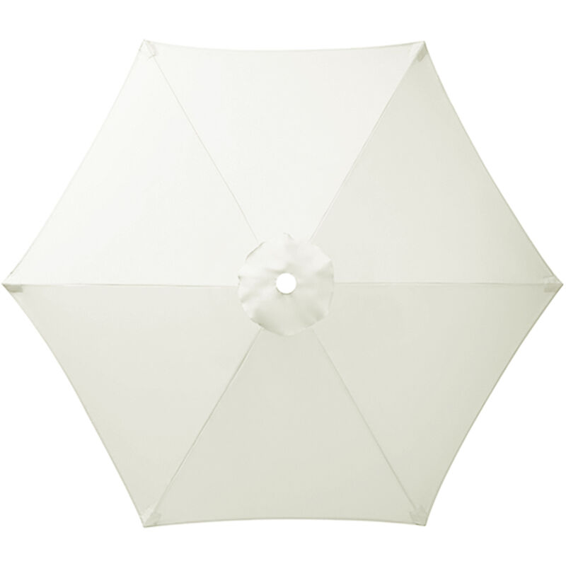 S-giant - Toile de Remplacement pour Parasol 6 Branches, Parasol de Jardin Anti-UV et Imperméable, Remplacement de Toile de Parasol( Ivoire,300CM)