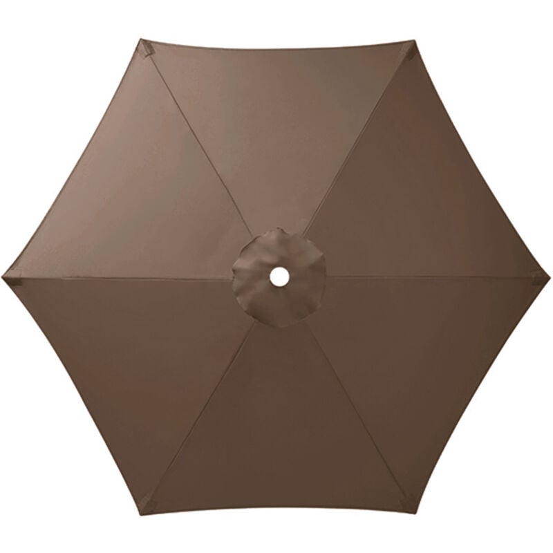 S-giant Toile de Remplacement pour Parasol 6 Branches, Parasol de Jardin Anti-UV et Imperméable, Remplacement de Toile de Parasol( Taupe foncé,250CM)