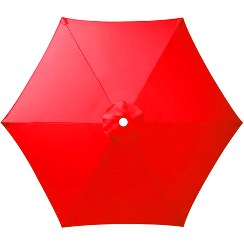 S-giant - Toile de Remplacement pour Parasol 6 Branches, Parasol de Jardin Anti-UV et Imperméable, Remplacement de Toile de Parasol(Rouge foncé,270CM)