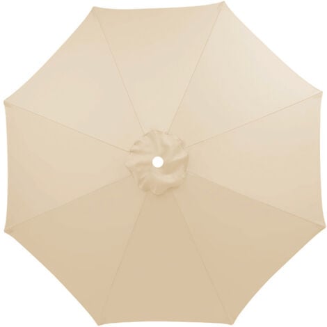 S-giant Toile de Remplacement pour Parasol 8 Branches – Housse de Parasol Banana, Résistante aux UV et Imperméable, Parasol de Jardin, Toile de Remplacement en Toile de Haute Qualité( Beige,350CM)