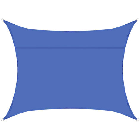 S-giant Voile d'ombrage rectangulaire imperméable, 98% UV imperméable, extérieur cour patio jardin parking(Bao bleu,4X6M)
