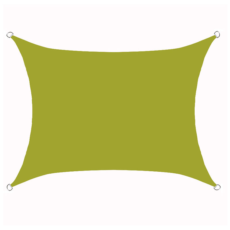 Voile d'ombrage rectangulaire imperméable, 98% uv imperméable, extérieur cour patio jardin parking(Jaune vert,2X3M) - S-giant