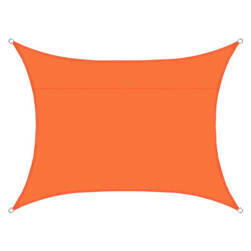 Voile d'ombrage rectangulaire imperméable, 98% uv imperméable, extérieur cour patio jardin parking(Couleur orange,2X2.5M) - S-giant