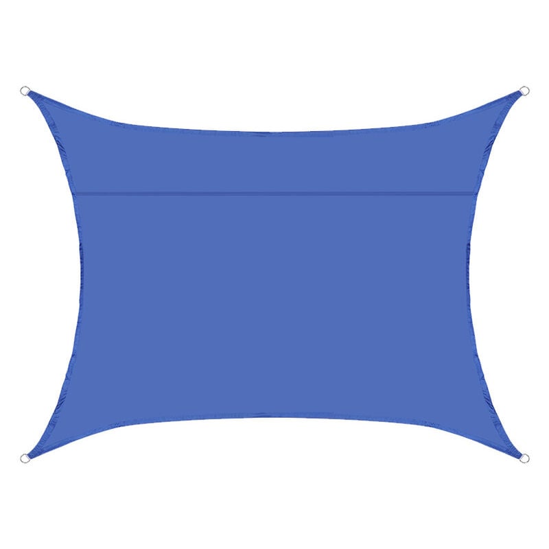 Voile d'ombrage rectangulaire imperméable, 98% uv imperméable, extérieur cour patio jardin parking(Bao bleu,2X2.5M) - S-giant