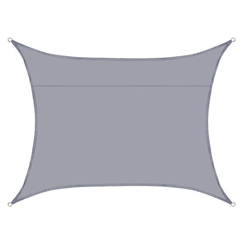 S-giant Voile d'ombrage rectangulaire imperméable, 98% UV imperméable, extérieur cour patio jardin parking(Gris,2X1.8M)