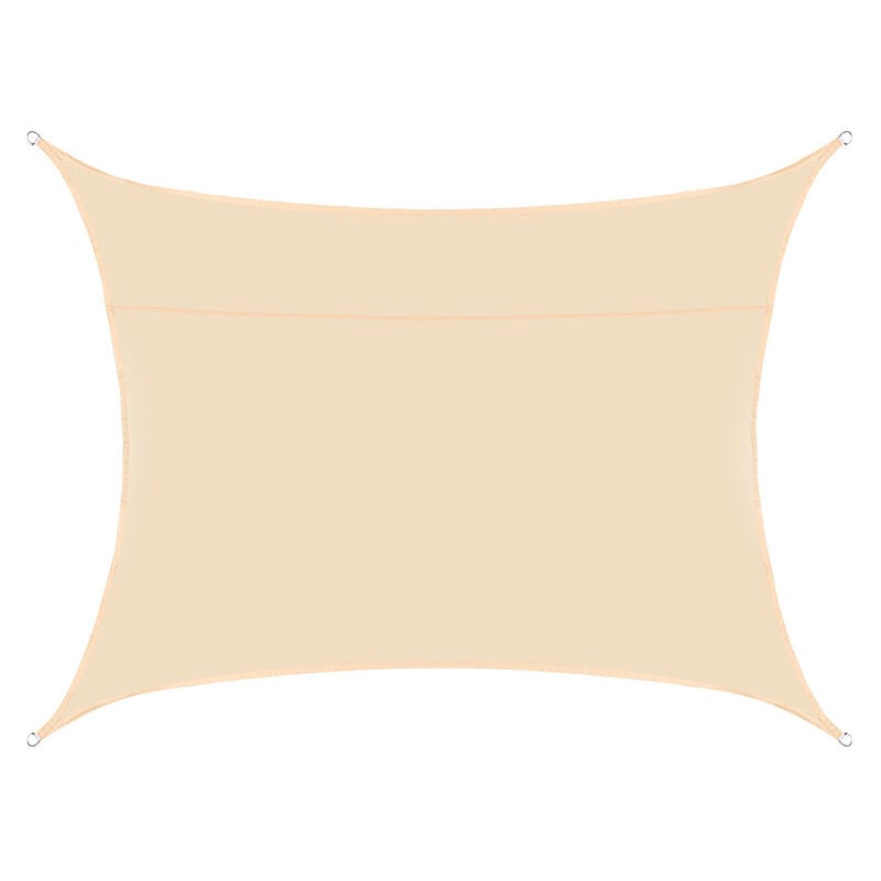 S-giant Voile d'ombrage rectangulaire imperméable, 98% UV imperméable, extérieur cour patio jardin parking(Beige jaune,4X7M)