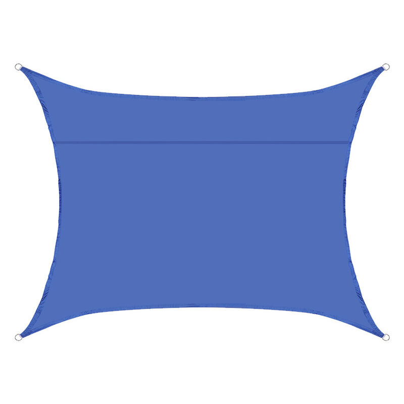 Voile d'ombrage rectangulaire imperméable, 98% uv imperméable, extérieur cour patio jardin parking(Bao bleu,2X1.8M) - S-giant