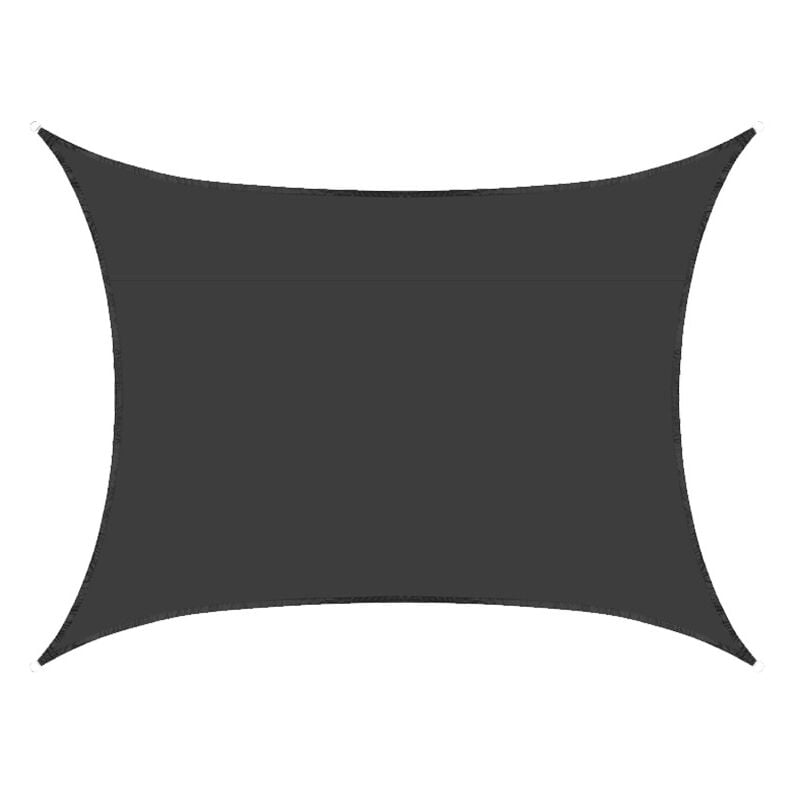 Voile d'ombrage rectangulaire imperméable, 98% uv imperméable, extérieur cour patio jardin parking(Noir,2X4M) - S-giant