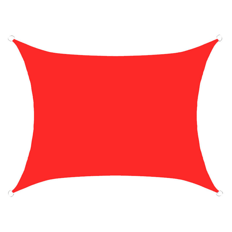 S-giant - Voile d'ombrage rectangulaire imperméable, 98% uv imperméable, extérieur cour patio jardin parking(Rouge,2X1.8M)