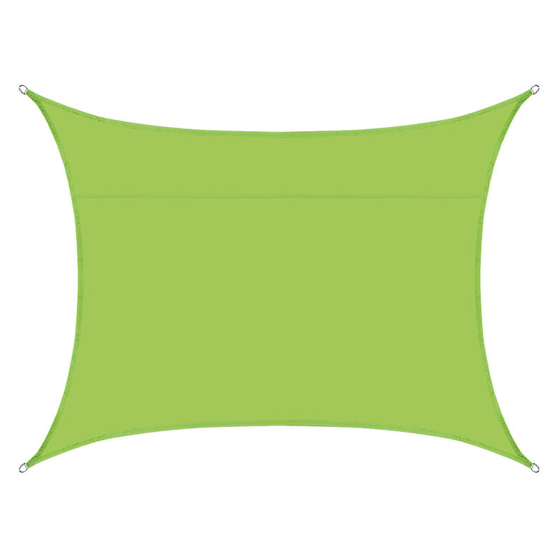 Voile d'ombrage rectangulaire imperméable, 98% uv imperméable, extérieur cour patio jardin parking(Vert,2X3M) - S-giant