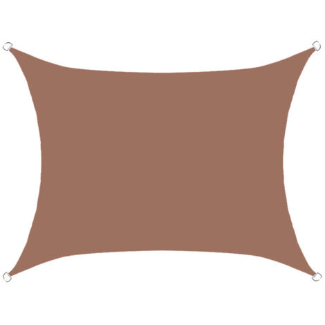 S-giant Voile d'ombrage rectangulaire imperméable, 98% UV imperméable, extérieur cour patio jardin parking(Couleur du café,2X2.5M)