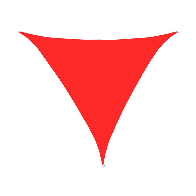 Voile d'ombrage Triangulaire 4x4x4m Imperméable Toile Ombrage uv Protection pour Patio Jardin, Terrasse,Extérieur, Balcon,Rouge - S-giant