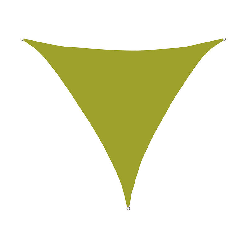 Voile d'ombrage Triangulaire 4x4x4m Imperméable Toile Ombrage uv Protection pour Patio Jardin, Terrasse,Extérieur, Balcon,Jaune vert - S-giant