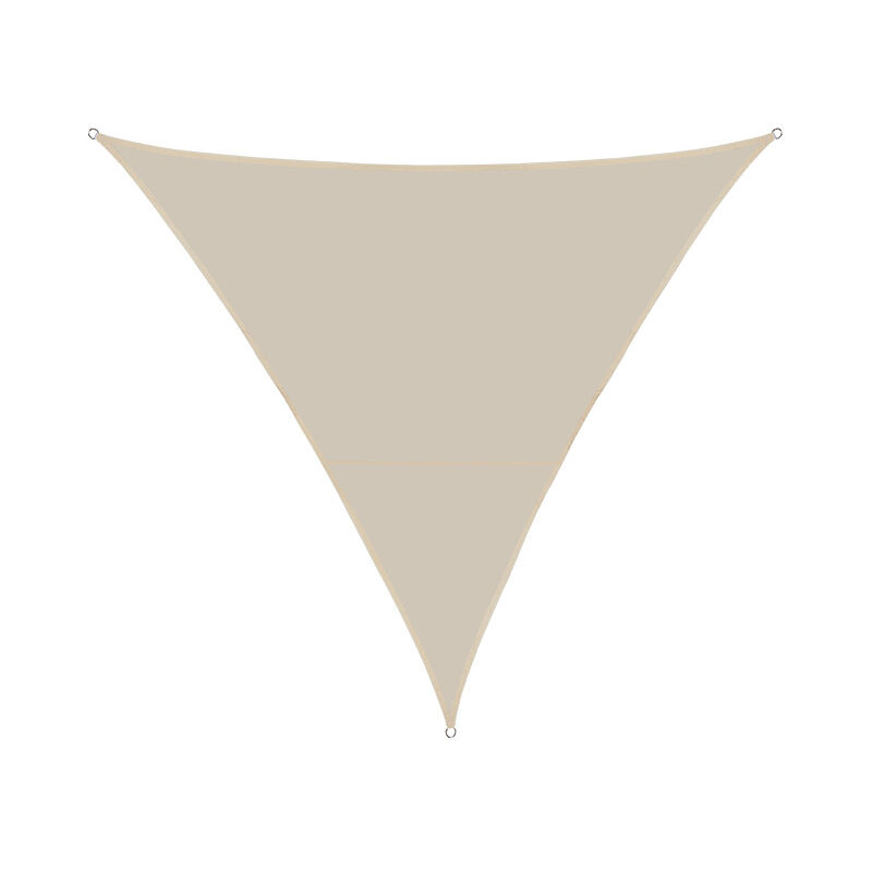Voile d'ombrage Triangulaire 4x4x4m Imperméable Toile Ombrage uv Protection pour Patio Jardin, Terrasse,Extérieur, Balcon,Beige - S-giant