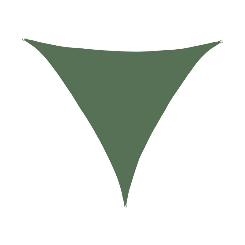 Voile d'ombrage Triangulaire 4x4x4m Imperméable Toile Ombrage uv Protection pour Patio Jardin, Terrasse,Extérieur, Balcon,Vert foncé - S-giant
