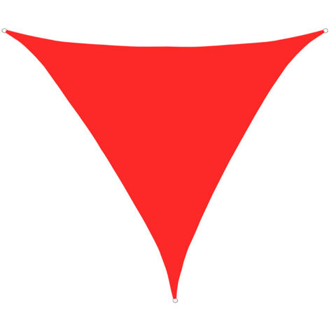 S-giant Voile d'ombrage Triangulaire 5x5x5m Toile Ombrage Auvent Imperméable PES,Protection 95% UV pour Jardin,Extérieur Terrasse,Rouge