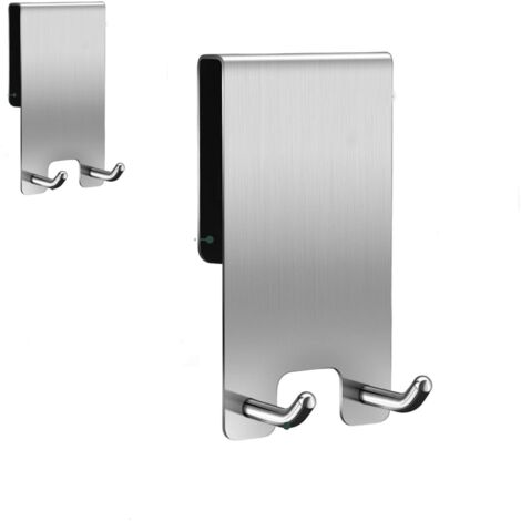 S-Haken aus Edelstahl 304, kein Bohren erforderlich – Silber – 11,8 x 4,5 cm (11 mm breit) – 2er-Pack