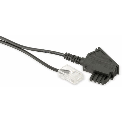 S-IMPULS DSL-Anschlusskabel TAE-F auf RJ45 8P2C, schwarz, 1 m