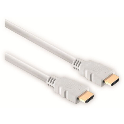 S-IMPULS HDMI-Kabel, HIGH SPEED WITH ETHERNET, 7,5 m, weiß