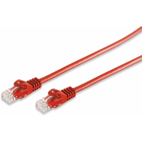 S-IMPULS Keystone RJ45 Patchkabel CAT 7 Rohkabel U/UTP, rot, 20 m