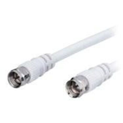 S-IMPULS SAT-Antennenanschlusskabel, 2x F-Stecker, weiß, 1,5 m, 80dB