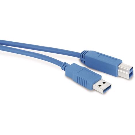 S-IMPULS USB3.0 Anschlusskabel, A/B, 1,8 m, blau