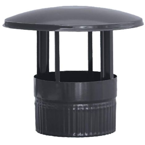 S & M 485251 Fumisteria in Colore nero vetrificato, 900 °c-ø 120 mm-rosetón per condotti di stufe E camini