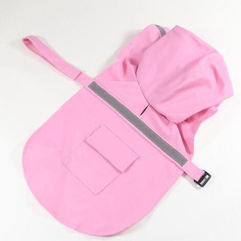 S/m,rose Clair Rglable Tanche Pet Chien  Capuche Impermable Chien Rflchissant Manteau De Pluie Veste Chien Vtements De Pluie Vtements De Vtement