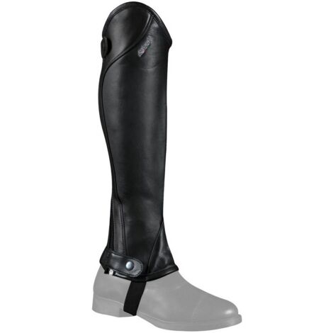 S, Nero e Marrone: Ghette unisex in pelle con inserto marrone modello Essen