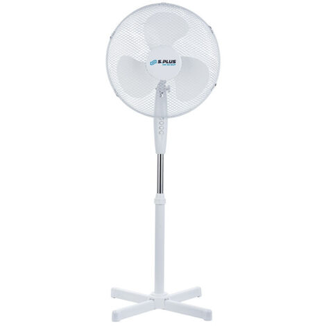 S Plus – Ventilateur sur pied silencieux 50W – Débit d'air 3500m³/h – 3 vitesses – Hauteur 120cm – 2112200