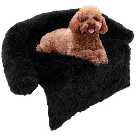 S-Size Plush Calming Dog Couch Bed Dog Sofa Bed Anti-Slip Bottom Washable Cover